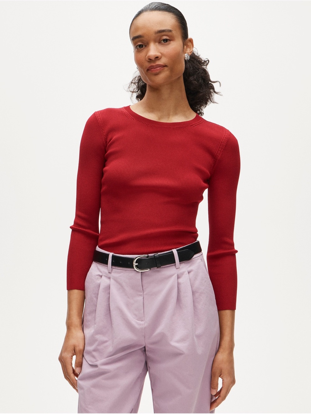 NEW J. Crew Elbow Sleeve Sweater in Red - Size XS